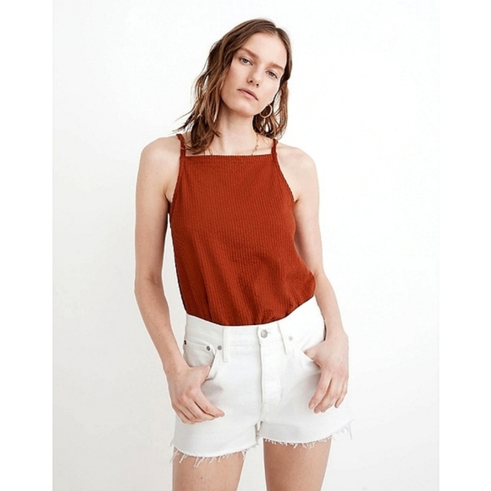 Madewell Relaxed Denim Shorts in Tile White Size 24